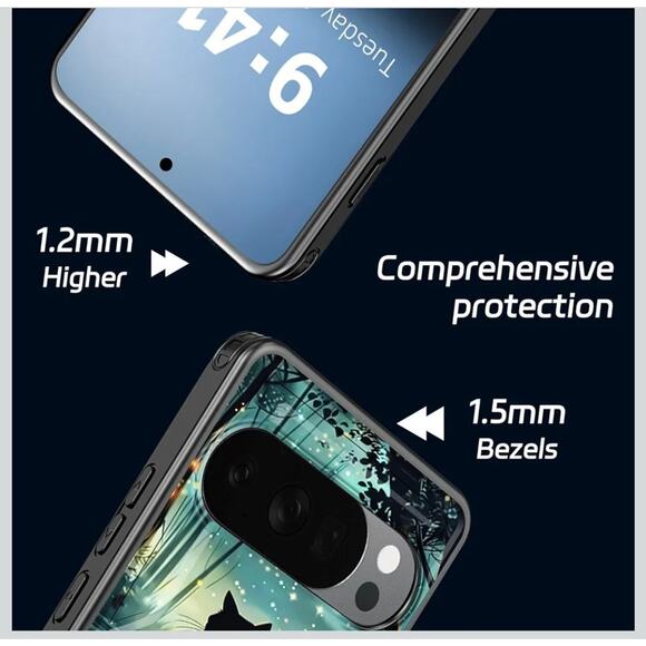 Black Cat Phone Case Cover For Google Pixel 10 Pro XL Military Magnetic Ring - Picture 7 of 10